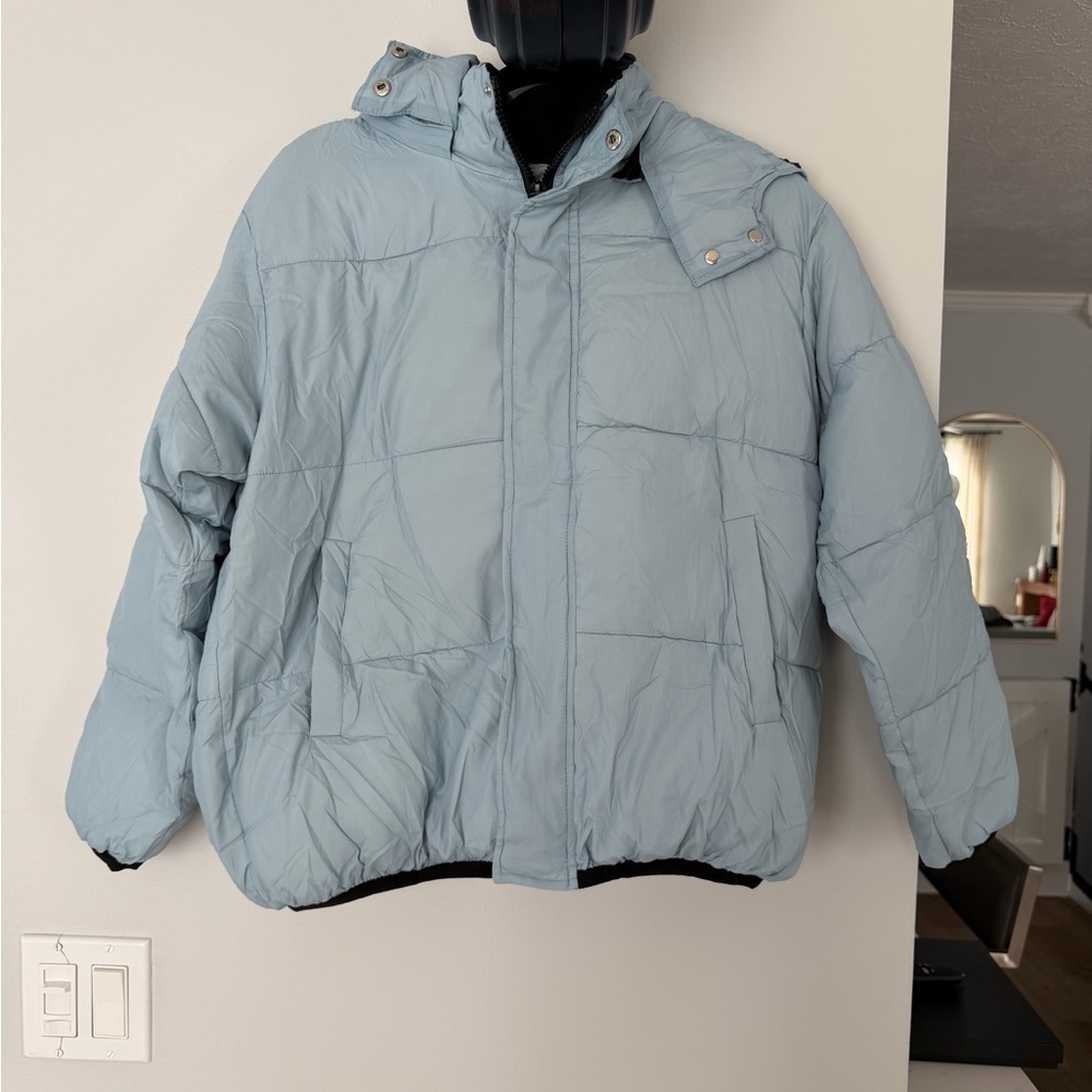 Light Blue Bomber Jacket